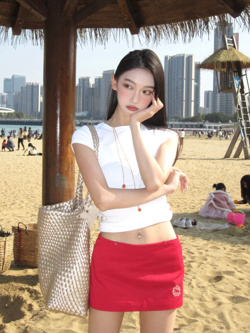 ヴィンテージロゴミニスカート