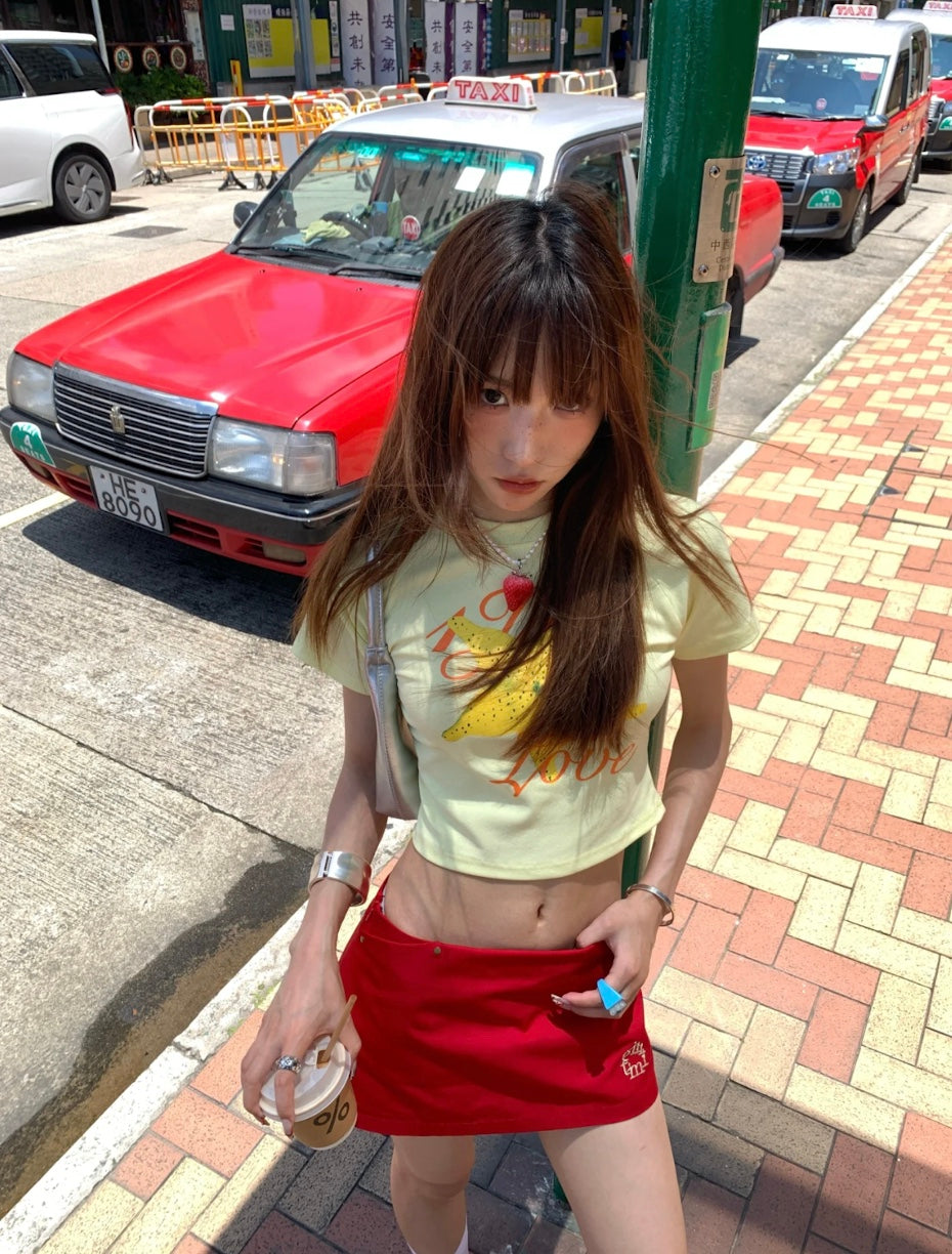 ヴィンテージロゴミニスカート