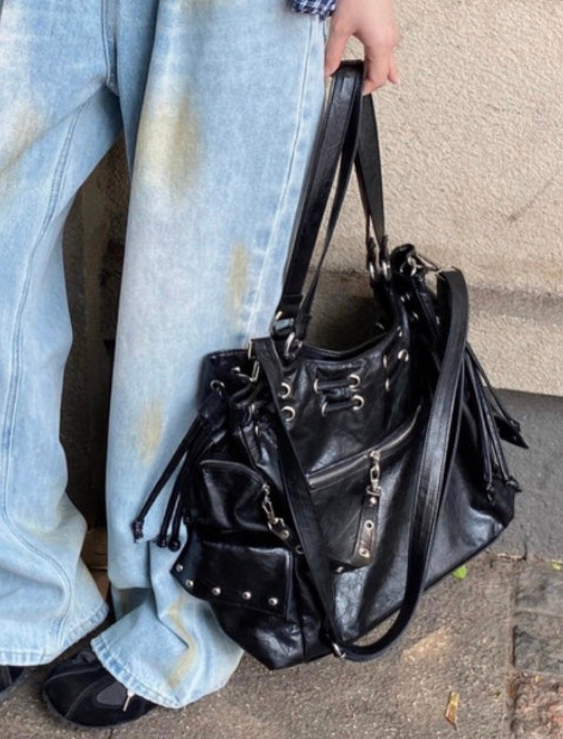 【新色追加】アメリカン大容量クロスボディ トートバッグ