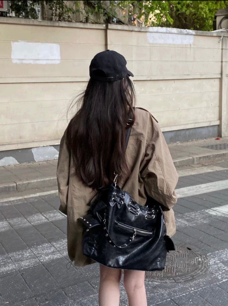 【新色追加】アメリカン大容量クロスボディ トートバッグ