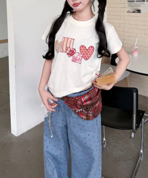 ドリーミーハートグラフィックTシャツ