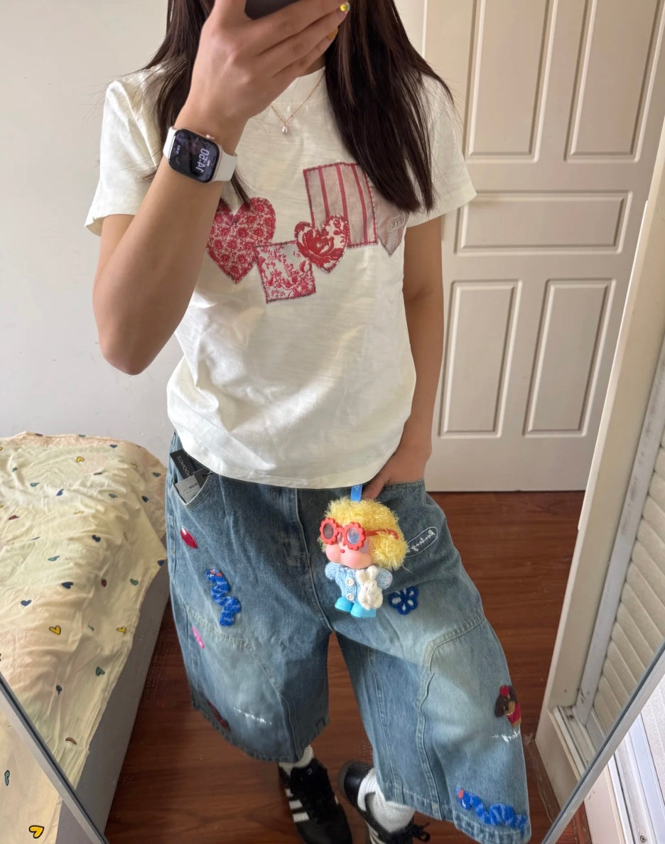 ドリーミーハートグラフィックTシャツ