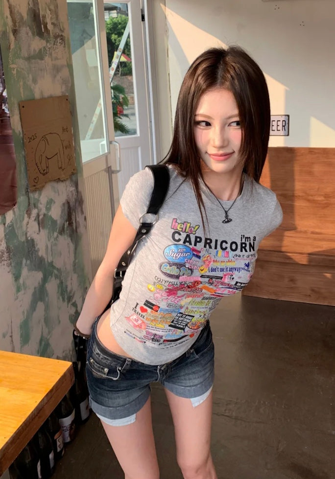 アメリカンレトロコラージュベビーT