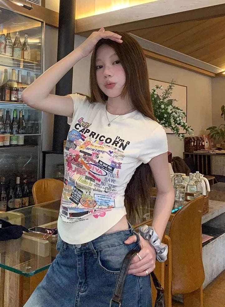 アメリカンレトロコラージュベビーT