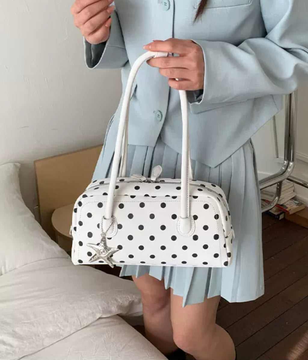 ポルカドットスターボストンバッグ