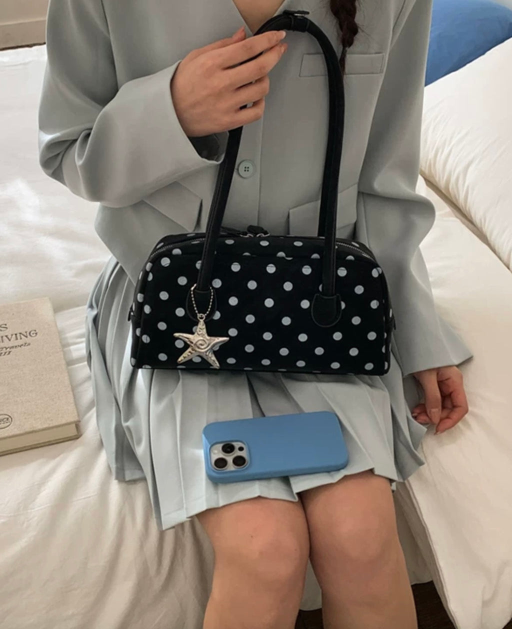 ポルカドットスターボストンバッグ