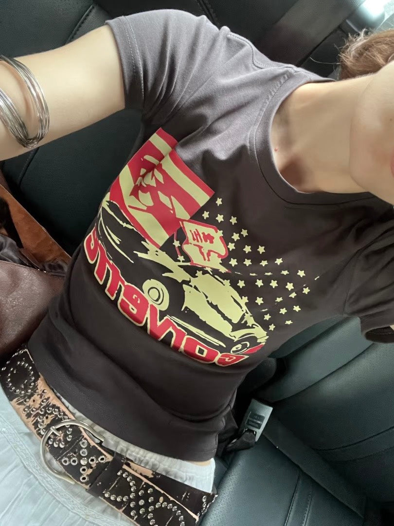 アメリカンヴィンテージクロップドTシャツ