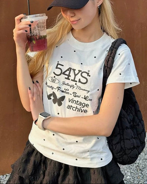 ドットバタフライTシャツ