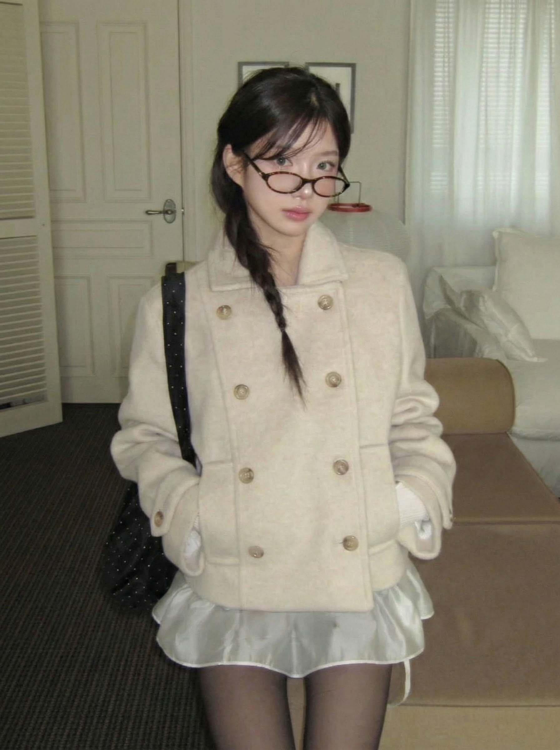 レトロダブルブレストショートジャケット