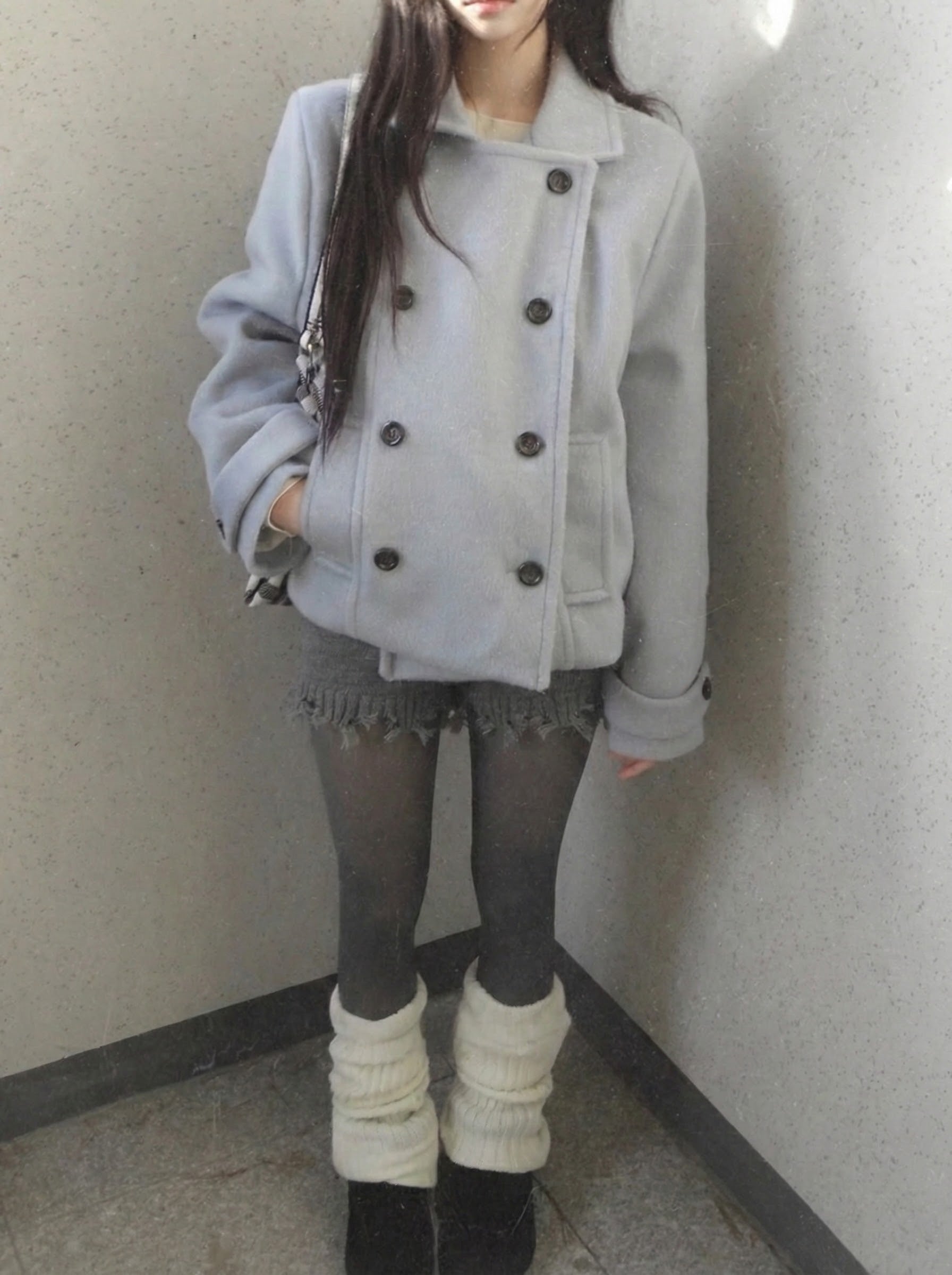 レトロダブルブレストショートジャケット