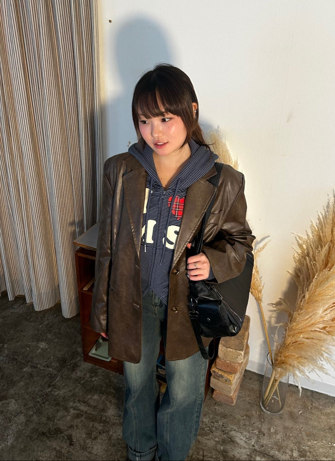 ヴィンテージブラウンレザージャケット