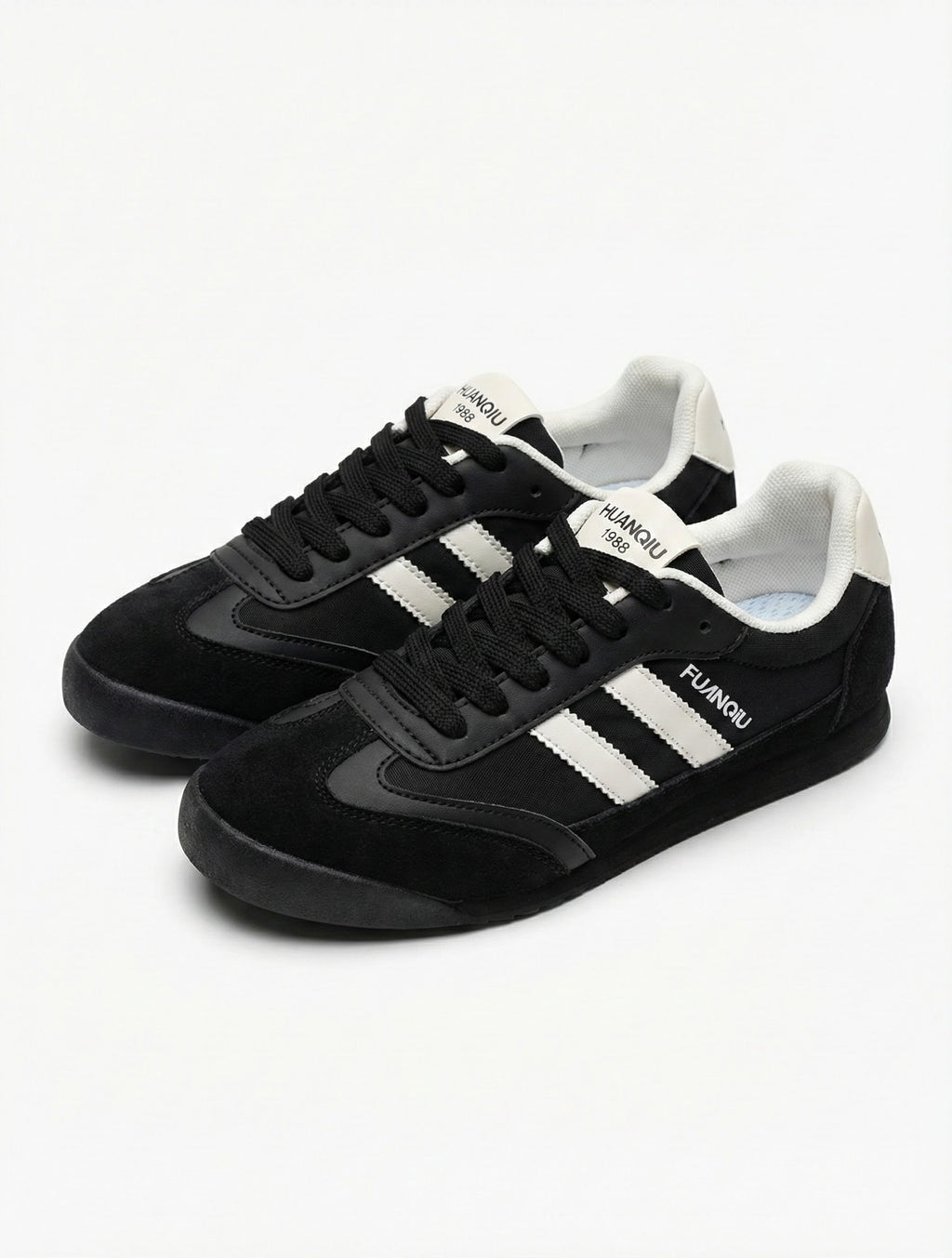 ブラックフラットスリムシューズ