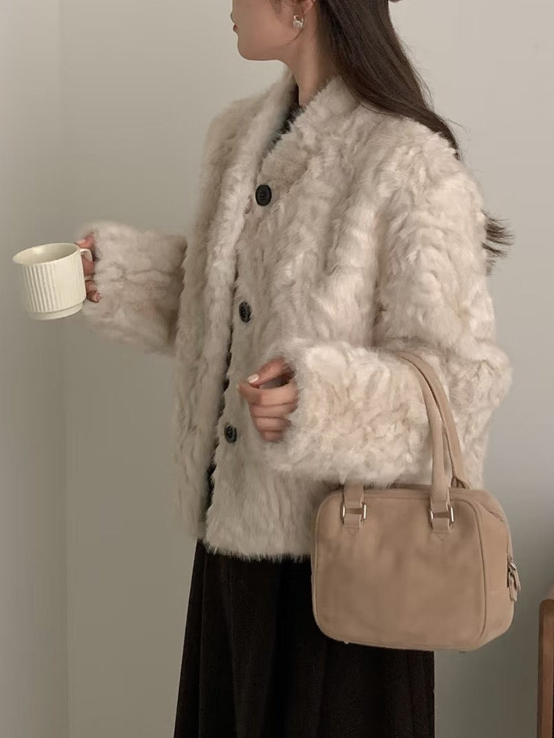 ラウンドネックエレガントジャケット