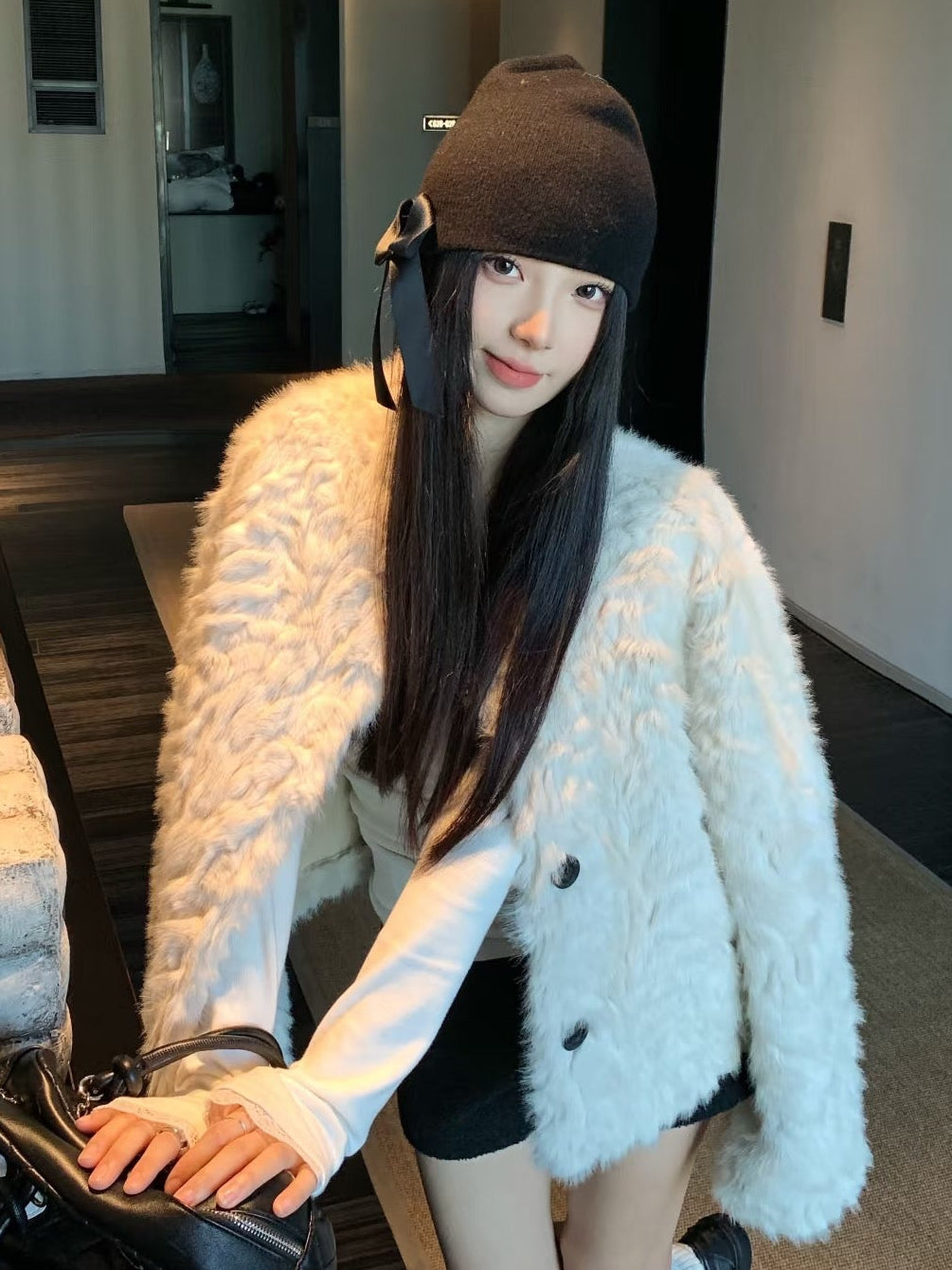 ラウンドネックエレガントジャケット