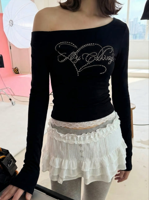 アメリカンレースパッチワークTシャツ