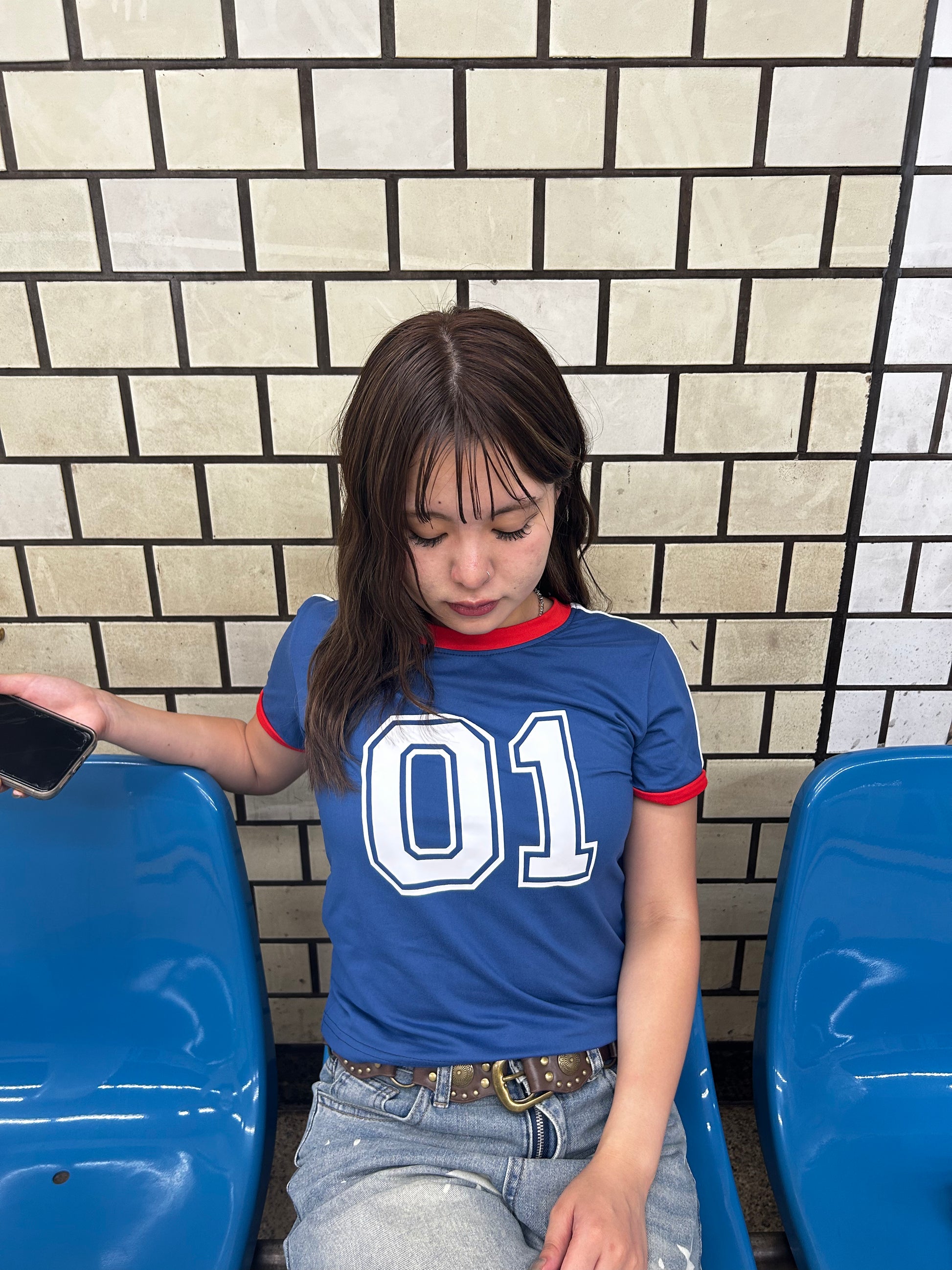 アメリカンナンバー01スリムTシャツ