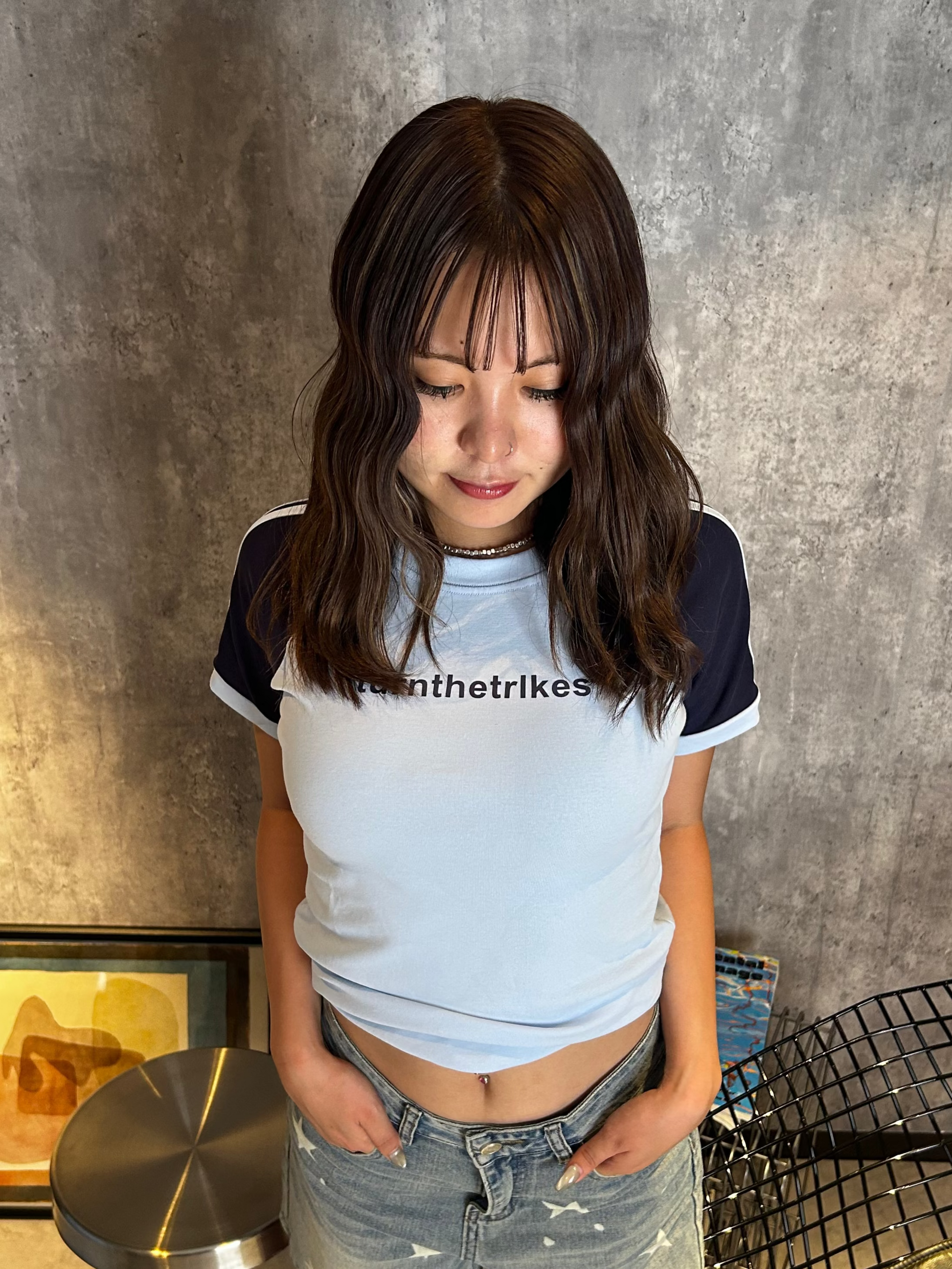 スポーティーロゴリンガーTシャツ
