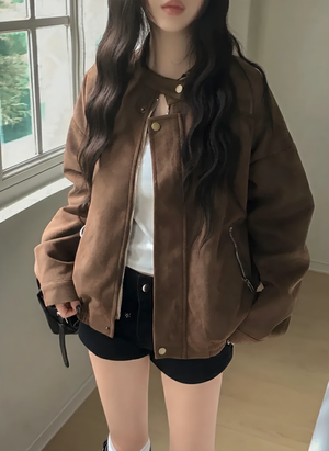 ヴィンテージスエードジッパージャケット