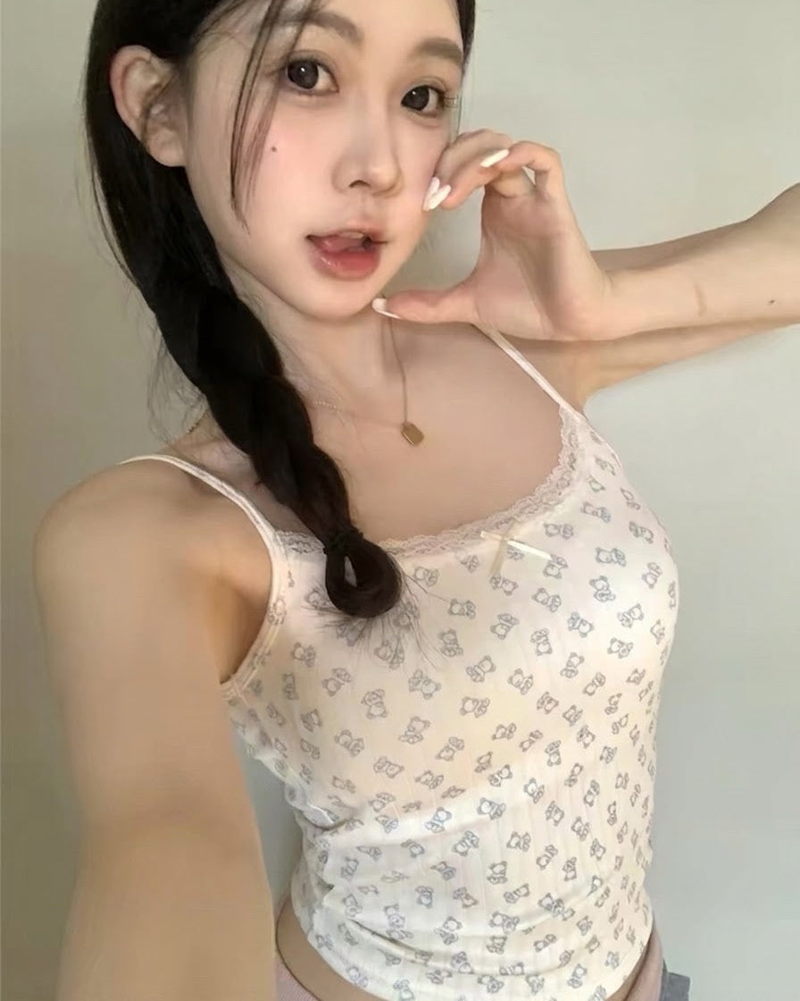 パッド付きレースデイリーキャミソール