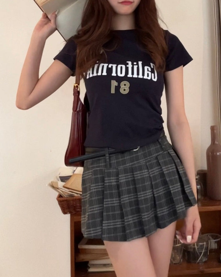 アメリカンネイビークロップドTシャツ