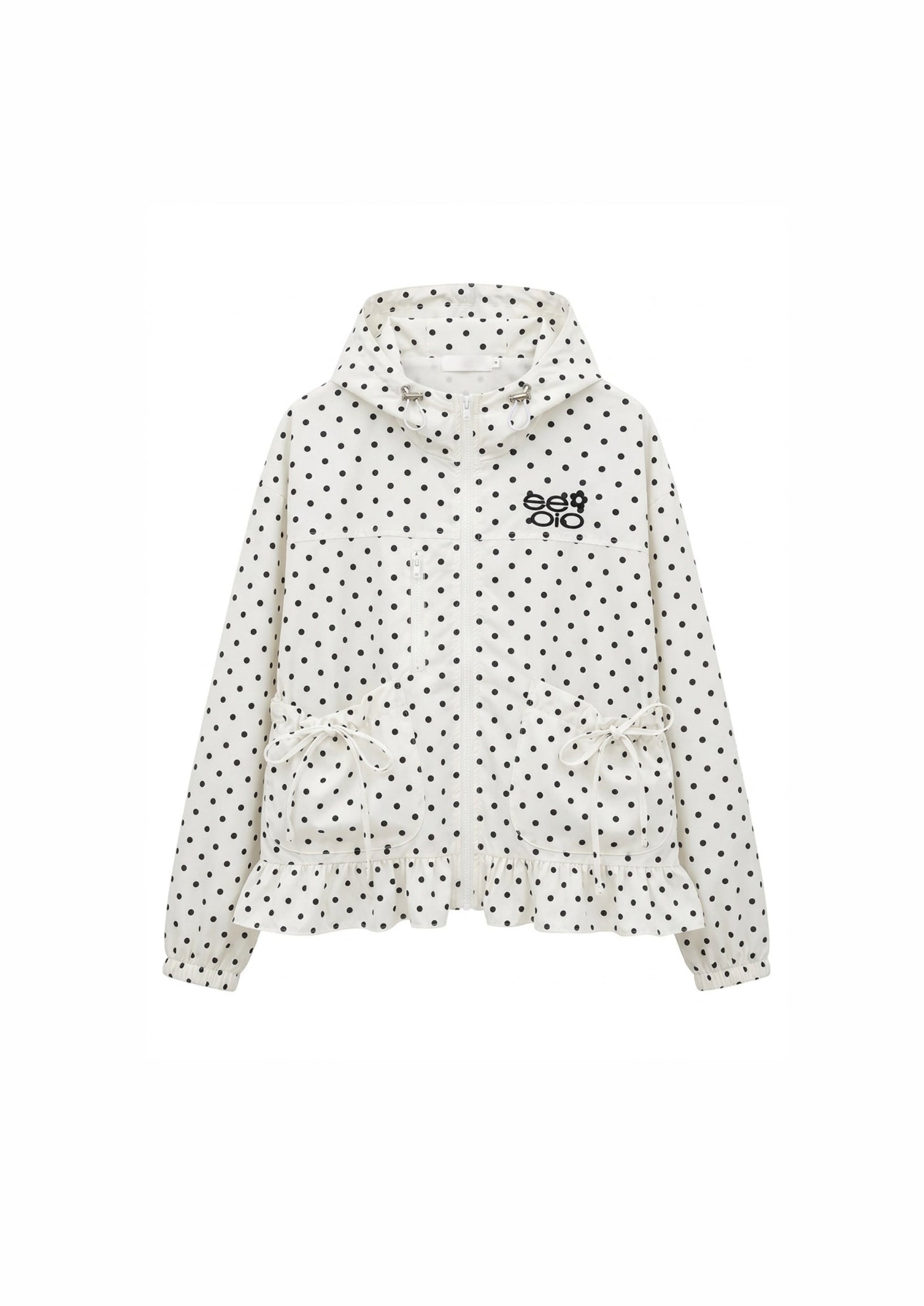 スウィートドットフリルジッパージャケット