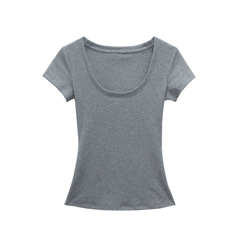 UネックスリムショートTシャツ