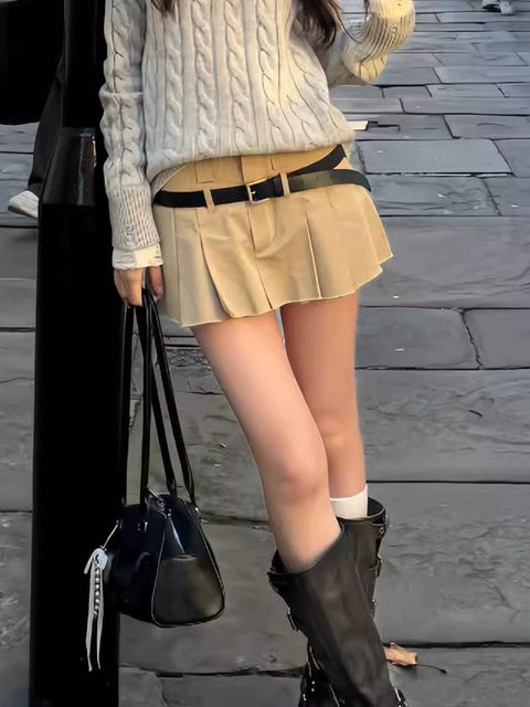 レトロローウエストローエッジスカート