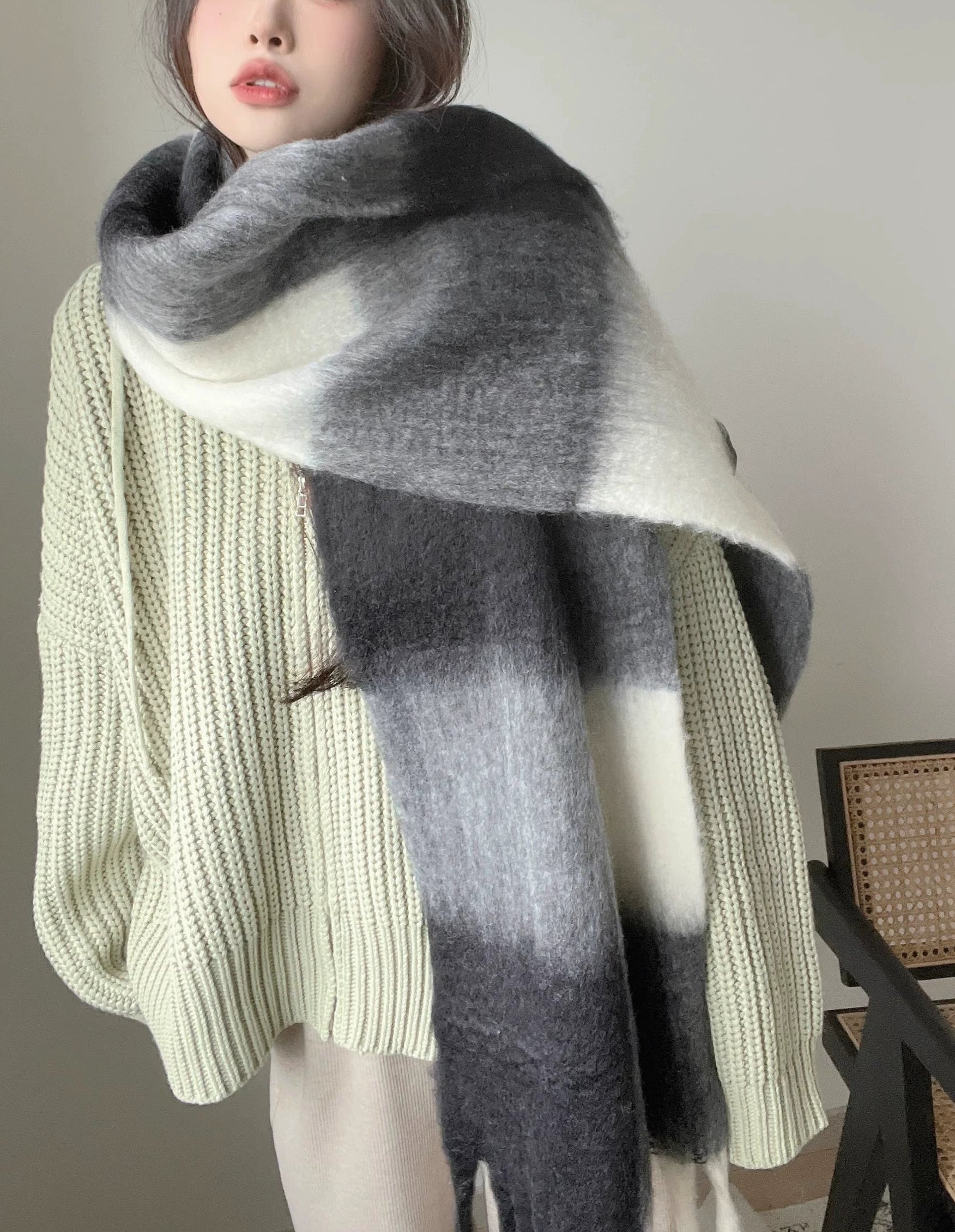 ミルキートーンブロックマフラー