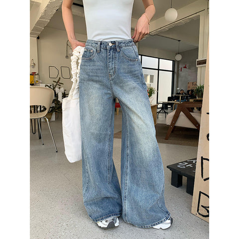 ヴィンテージウォッシュワイドデニムパンツ