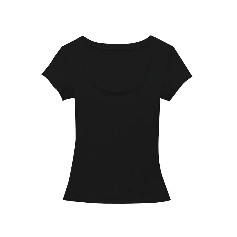 UネックスリムショートTシャツ