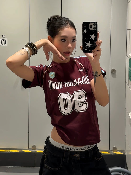 ナンバー90レタリングTシャツ – Meari cheek