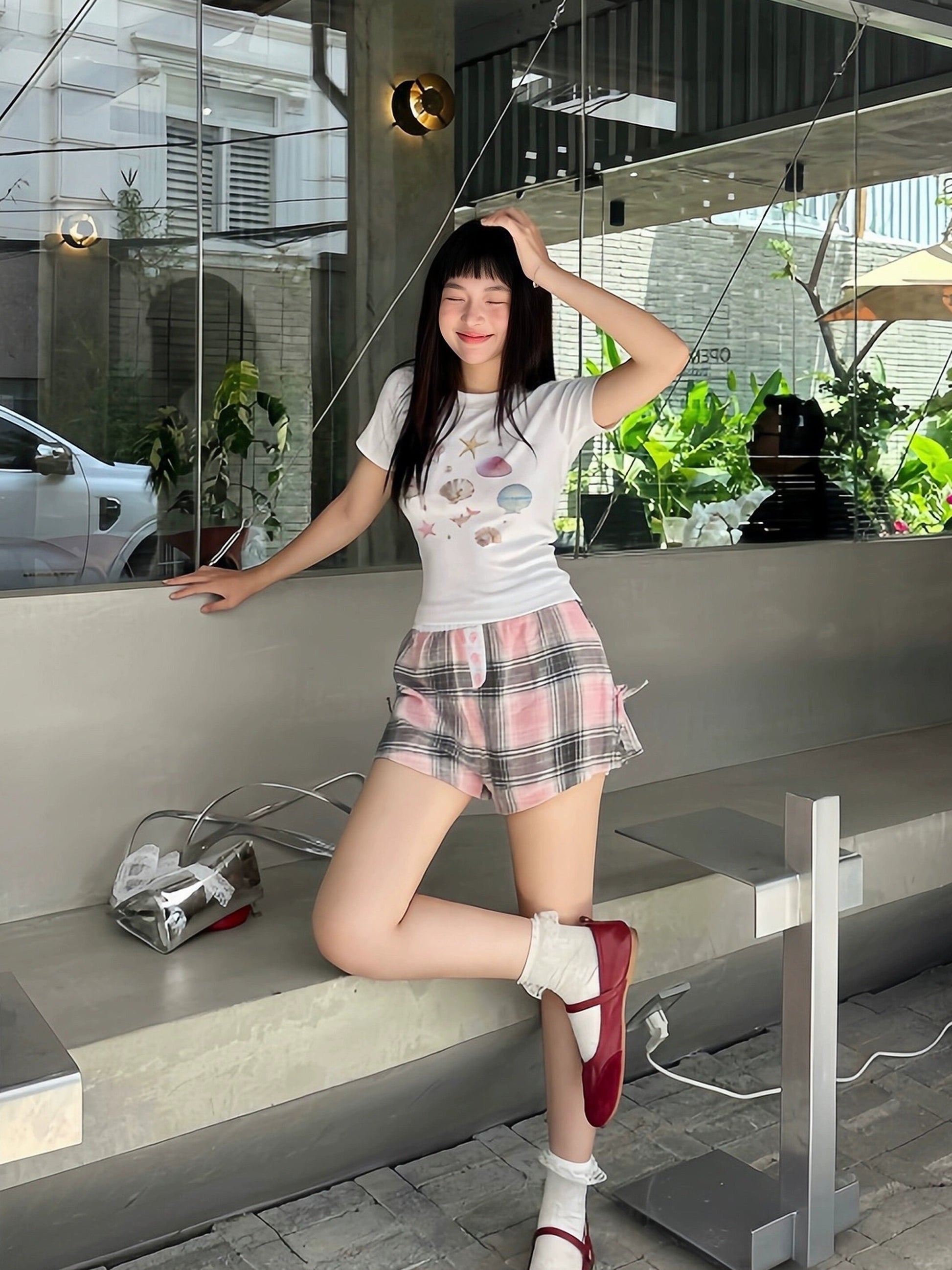 シェルドロフィンサマースリムTシャツ