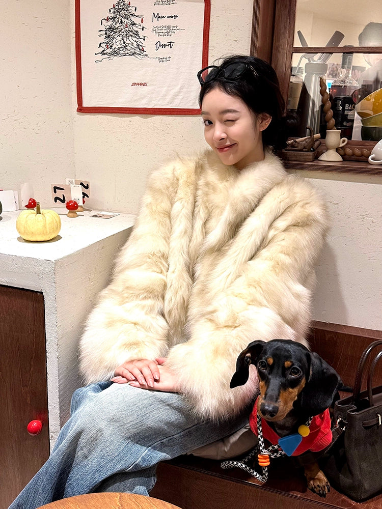 フェイクファーミディアムジャケット – Meari cheek フェイクファーミディアムジャケット – Meari cheek
