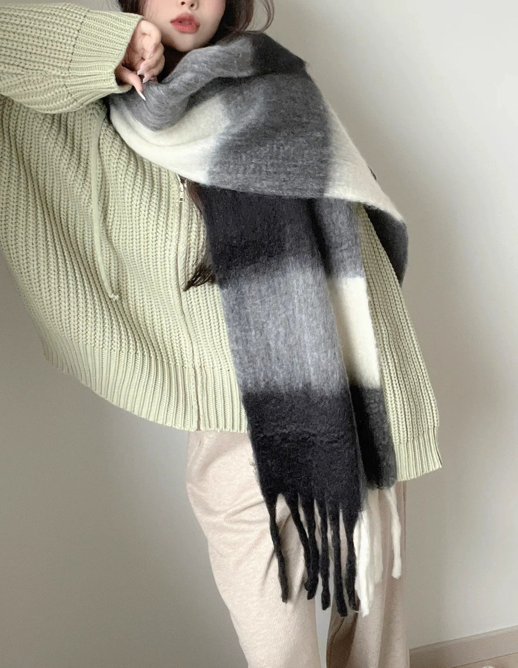 ミルキートーンブロックマフラー