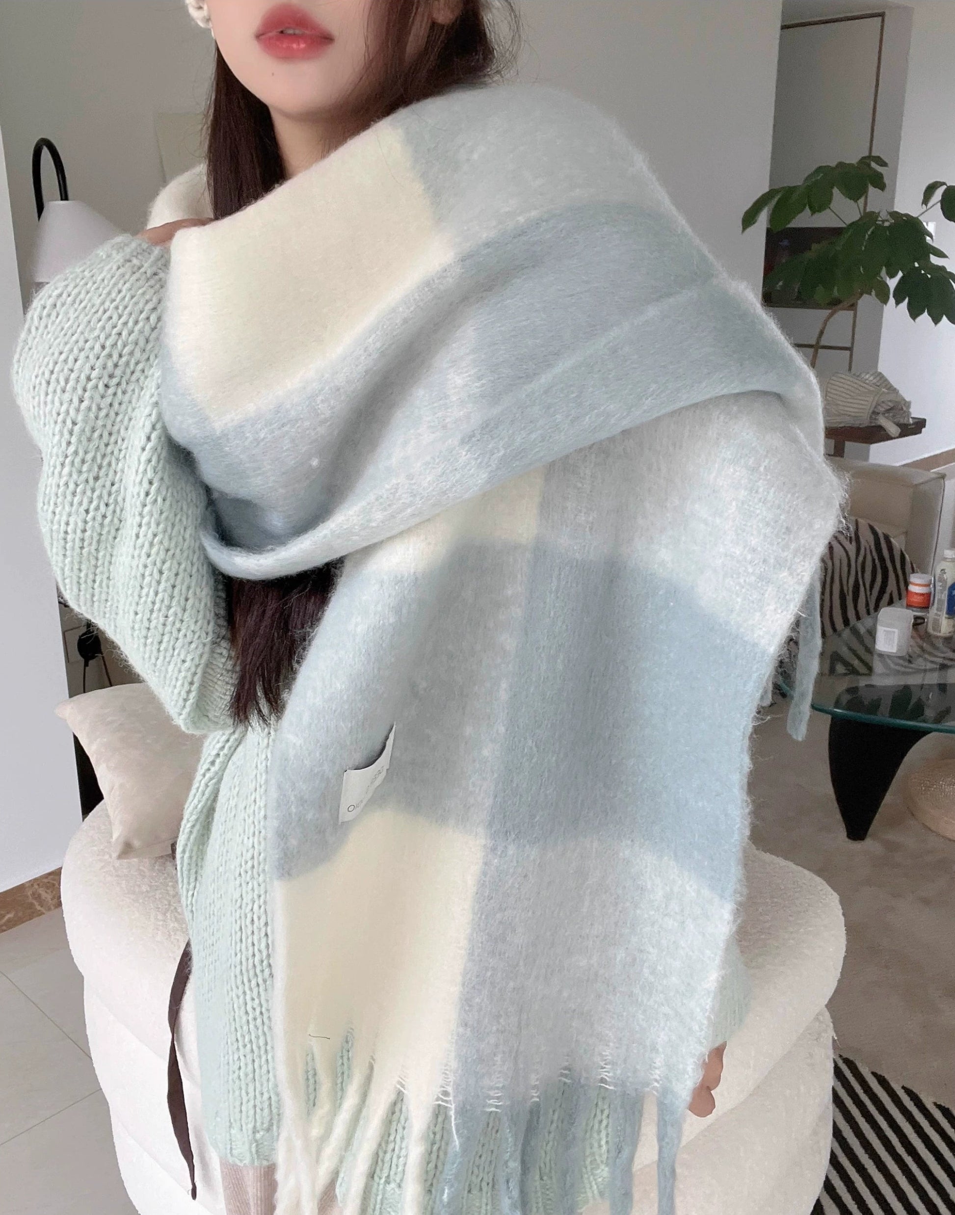 ミルキートーンブロックマフラー