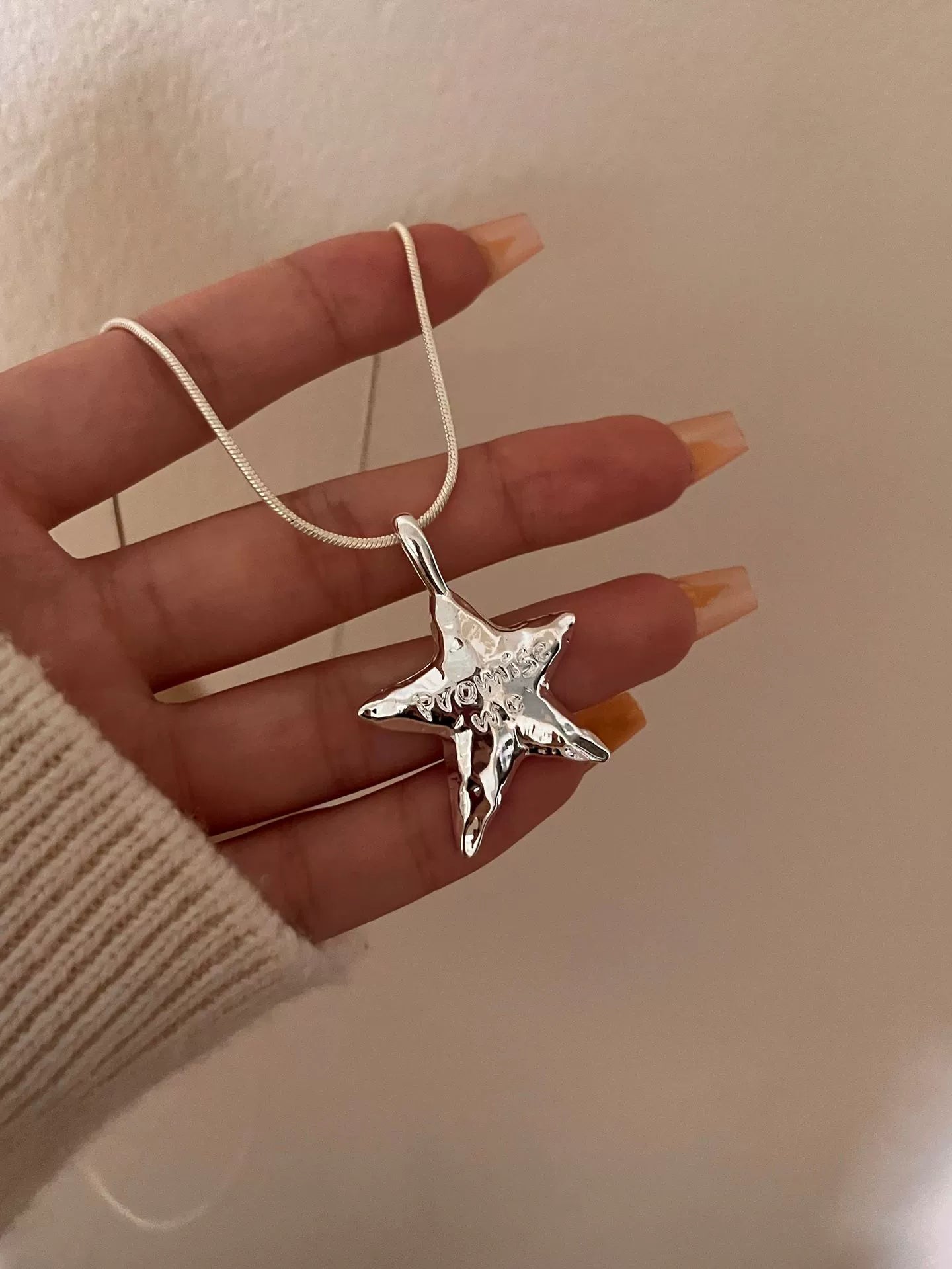 シルバー STAR LOVE ペンダント – Meari cheek