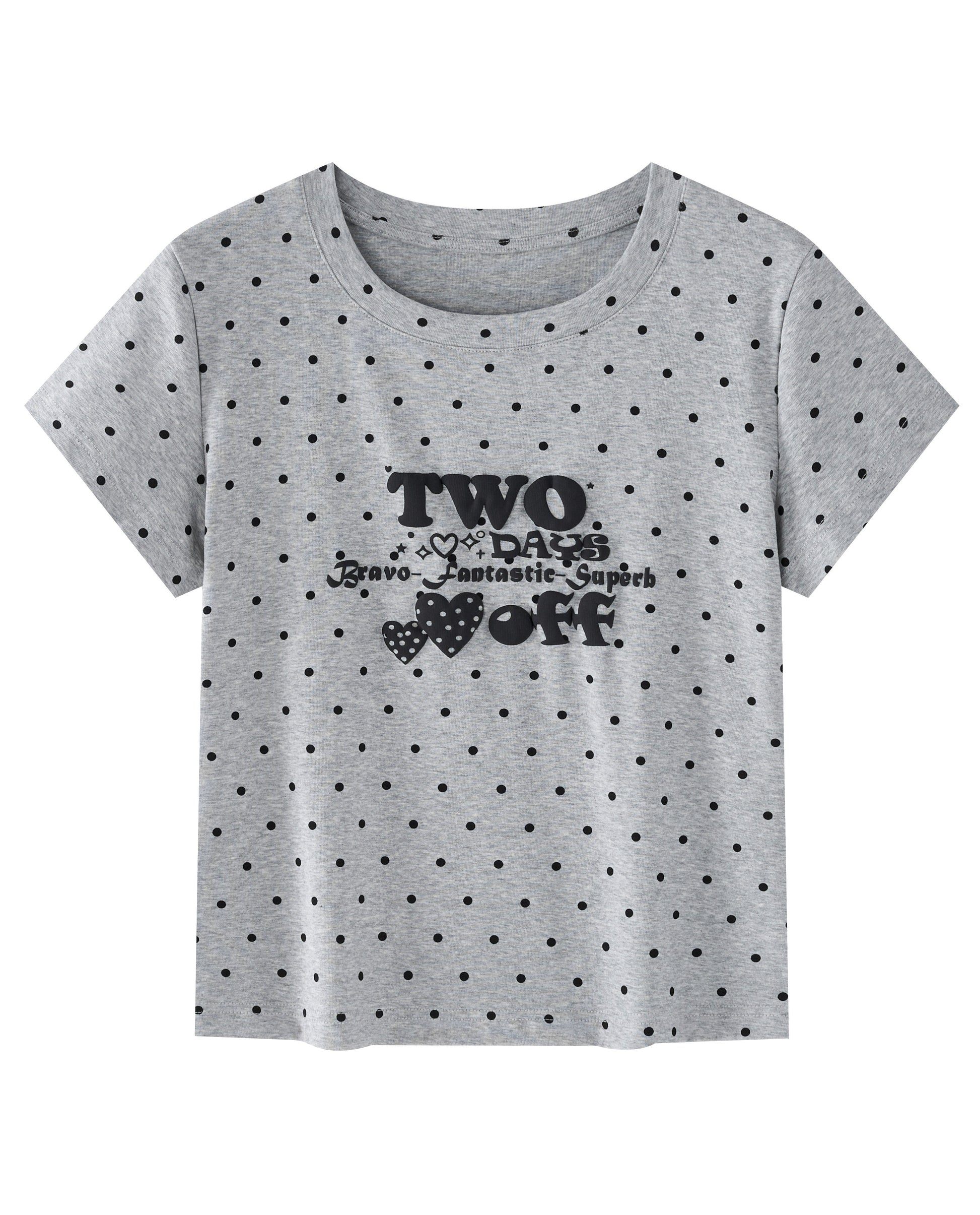 ハートドットクロップドTシャツ