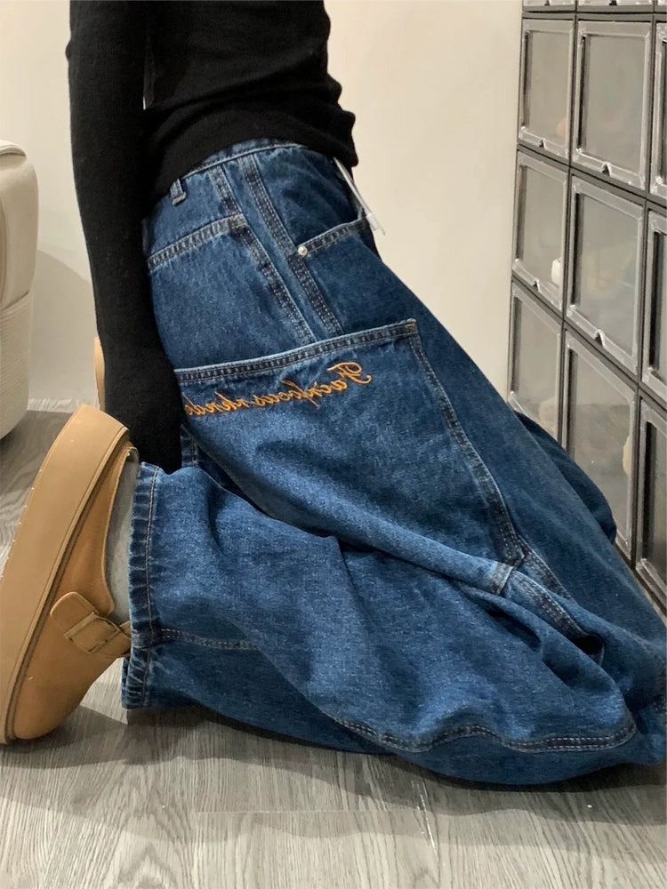 ヴィンテージビッグポケットワイドレッグモップパンツ