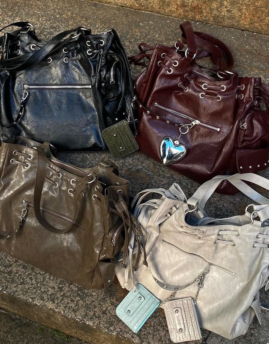 【新色追加】アメリカン大容量クロスボディ トートバッグ