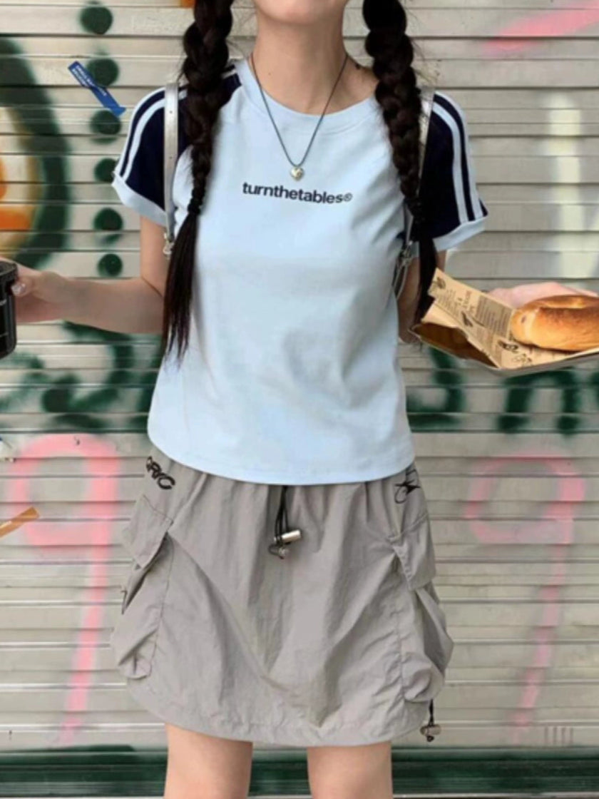 スポーティーロゴリンガーTシャツ