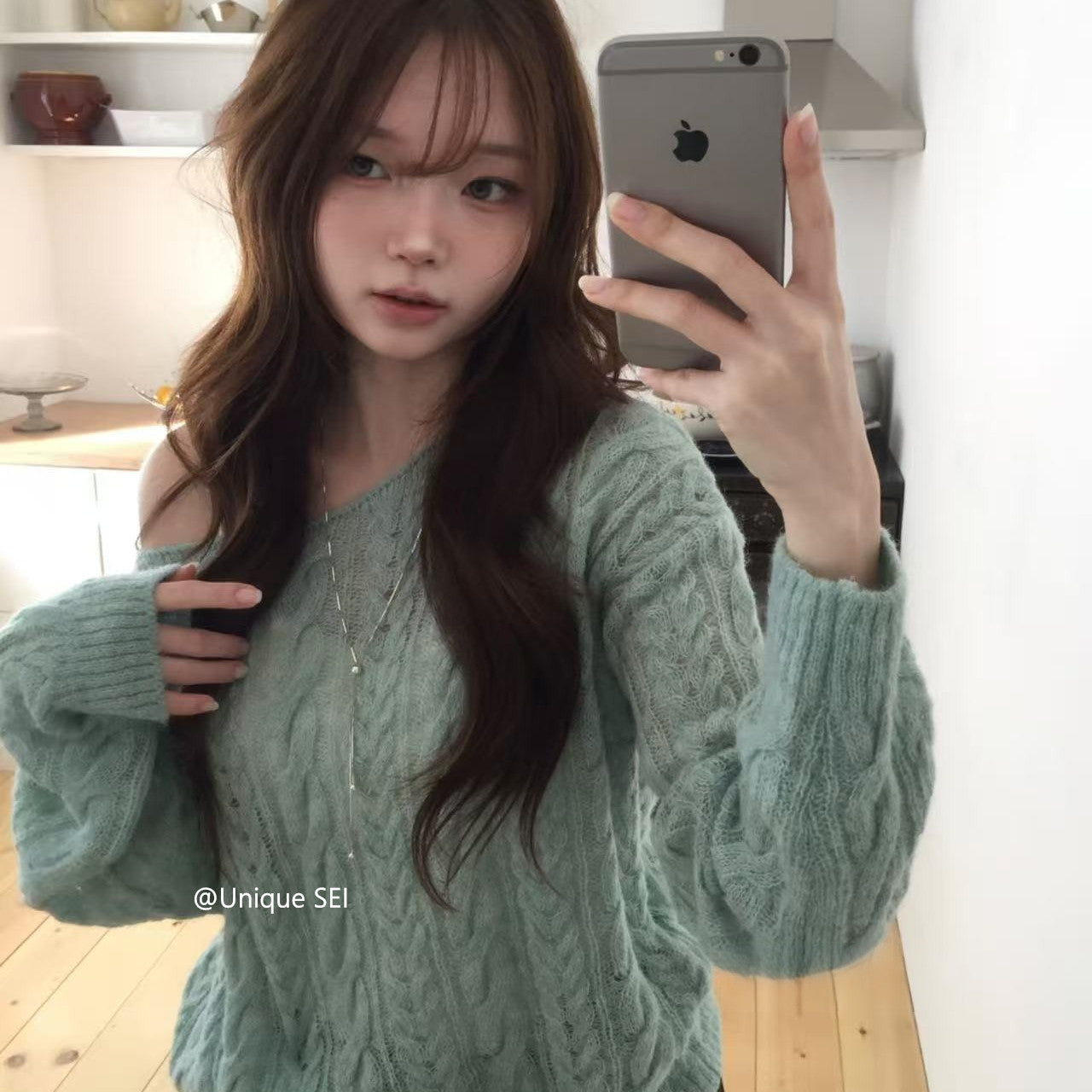 レトロオーバーニットセーター