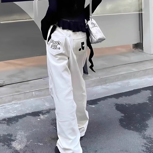 ハイウエストストレートパンツ