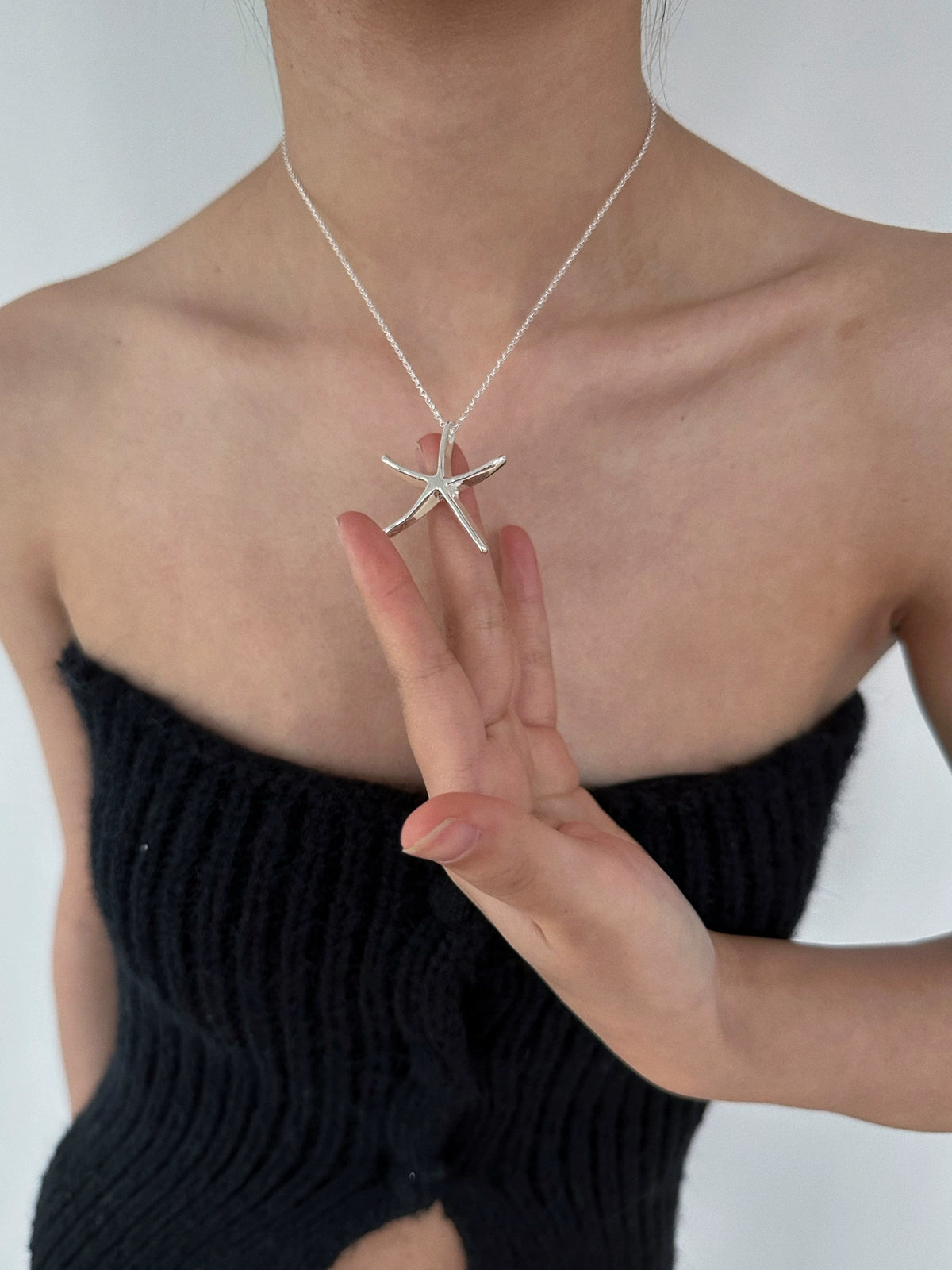 Starfish モチーフシルバーネックレス