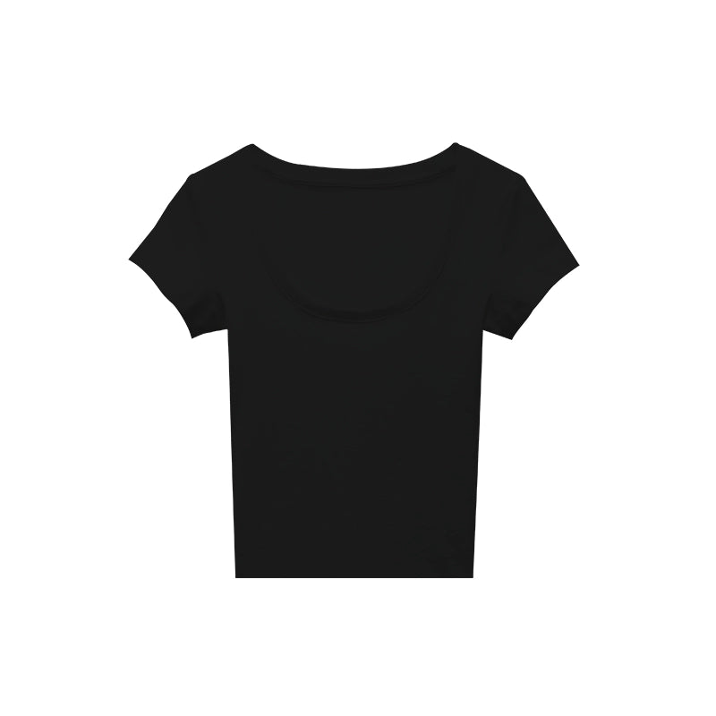 UネックスリムショートTシャツ