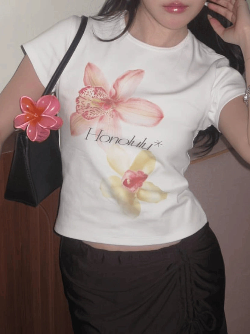 サマークロップドベビーTシャツ