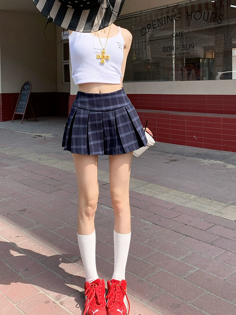 アメリカンチェックプリーツミニスカート