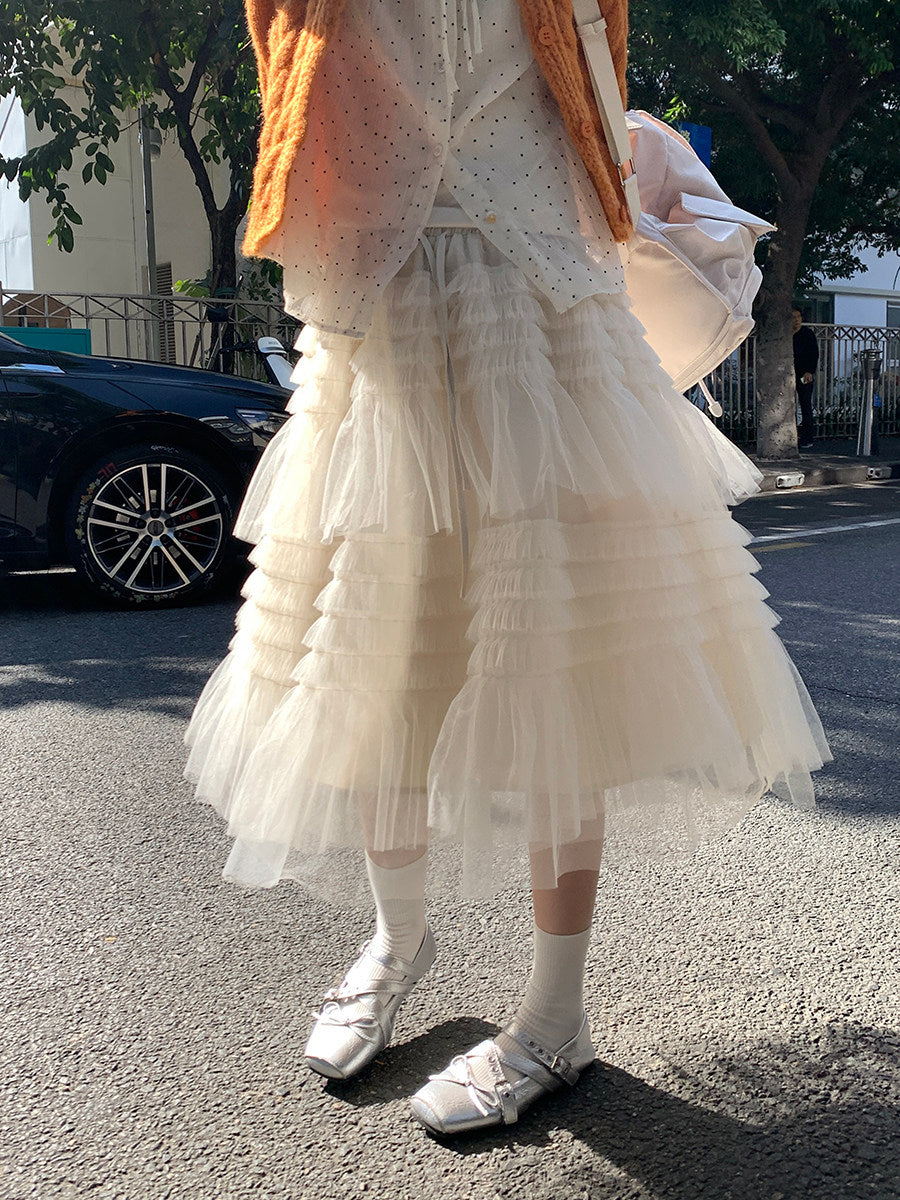 フェミニンチュールティアードスカート
