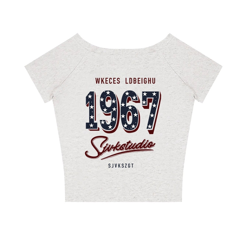 アメリカンスターワンショルダーTシャツ