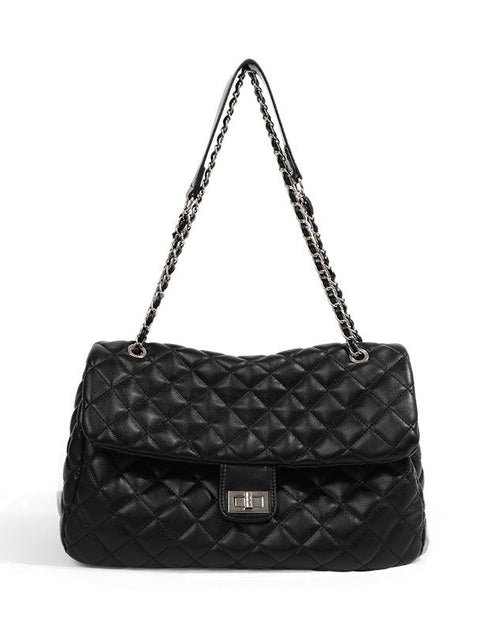 ダイヤモンドチェックェーントートバッグ