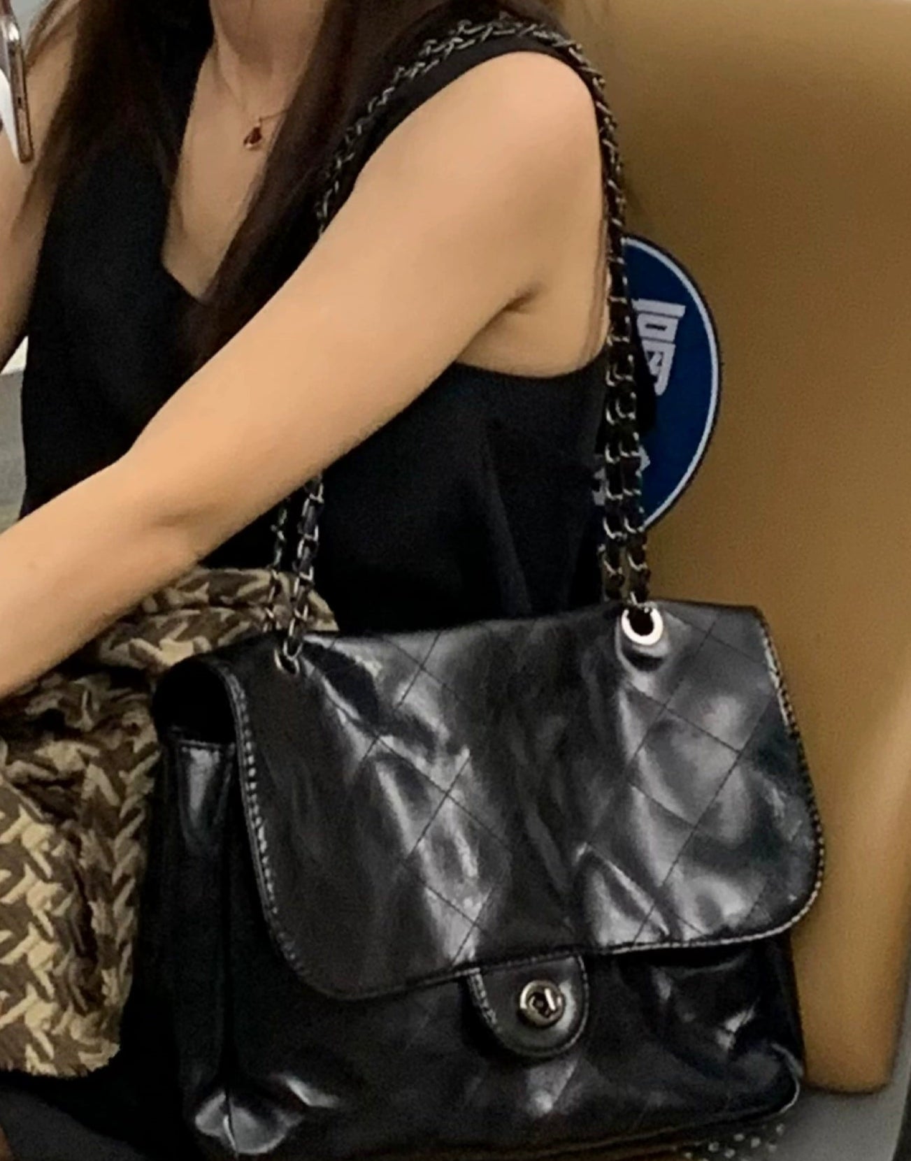 ヴィンテージフェイクレザーショルダーバッグ